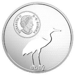 Endangered Whooping Crane Cutout Silver Proof $30 2017 Canada OGP SKU49962