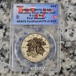 LIMITED Royal Canadian Mint 2014 Maple Leaf 1/2 oz Silver RP70 DCAM ANACS #470