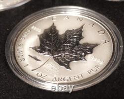 Legacy of Liberty WWII Maple Leaf Set of 3 Rev Proof. 999 Silver 1 OZ with COA