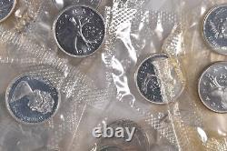 Lot 40 PROOF LIKE 80% Silver Canadian Quarters Roll $10 Collection Canada