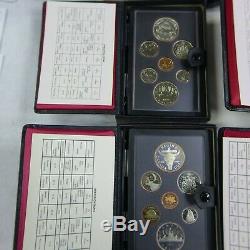 Lot Of 12 Canada Double Dollar Proof Sets 1973-1984 Each Set Has A Silver Dollar