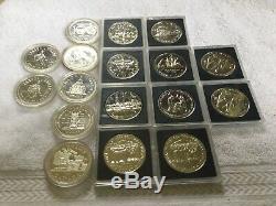 Lot Of 17 Canadian Silver Dollars $1 Coins 1974-1993 Proof Uncirculated Canada