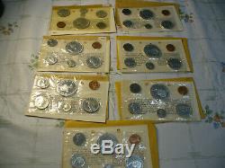Lot Of 7 1961-67 Canada Silver Proof Like Sets Coins High Grades Sealed