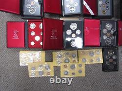 Lot Of Canada Proof-like Sets & 7 Uncirculated Sets Silver & Clad