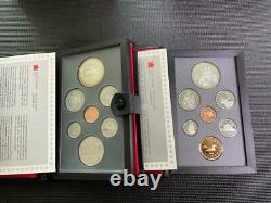 Lot Of Ten (1981-1990 Royal) Canadian Mint Proof Sets Silver Dollars Box, Coa