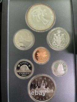 Lot Of Ten (1981-1990 Royal) Canadian Mint Proof Sets Silver Dollars Box, Coa