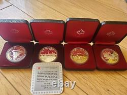 Lot of 4 Canada Dollars 1979 1981 1982 1984 Silver Proof Nice Collection