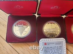 Lot of 4 Canada Dollars 1979 1981 1982 1984 Silver Proof Nice Collection