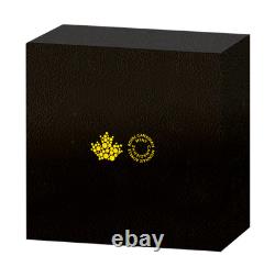 MAPLE LEAVES IN MOTION 2017 CANADA 5oz. 9999 Silver Proof $50 CONVEX Coin