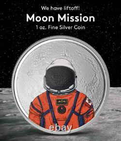 MOON MISSION Artemis 2026 CANADA 3D GlowInTheDark 1oz. 9999 Pure Silver $20 Coin