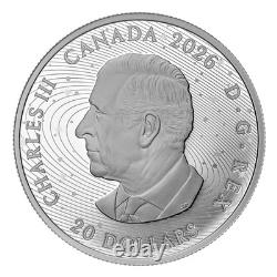 MOON MISSION Artemis 2026 CANADA 3D GlowInTheDark 1oz. 9999 Pure Silver $20 Coin