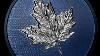 Maple Leaves In Motion Blue Rhodium 2022 Canada 5oz 9999 Silver Proof 50 Coin