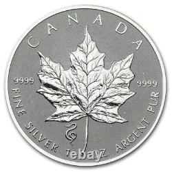 Mint Tube of 25 x 2013 Canada 1 oz Silver Maple Leaf Snake Privy (Reverse Proof)