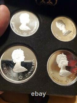 Montreal Canada 1976 Olympics Proof Coin Set (4 Silver Coins)