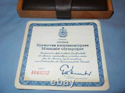 Montreal Olympics silver proof set coins 5 10 dollar 1976 Canada COA