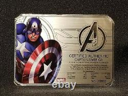NEW 2014 $2 Captain America Marvel Colorized 1oz Silver. 999 Coin Canada NIUE