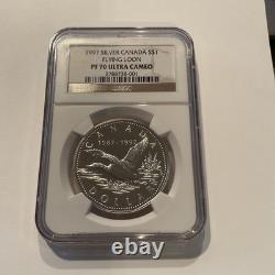 NGC 1997 Canada S$1 Silver Flying Loon PF 70 Ultra Cameo