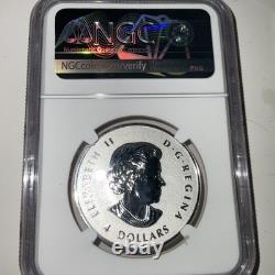 NGC 2021 Arboreal Emblem S$4 PULSATING MAPLE LEAF1st Releases REVERSE PF 70