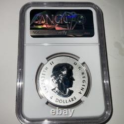 NGC 2021 Arboreal Emblem S$4 PULSATING MAPLE LEAF1st Releases REVERSE PF 70