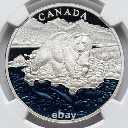 NGC PF70 The Grizzly Bear 2017 Iconic Canada, Early Releases Silver 0.999 Coin