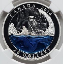 NGC PF70 The Polar Bear 2016 Iconic Canada Early Releases Silver Fine 0.999 Coin