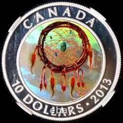 NGC PF70 Ultra Cameo 2013 Canada Holo Dreamcatcher $10 Proof Silver TOP POP