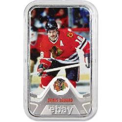 NHL Chicago Blackhawks Denis Savard. 9999 Silver $25 Proof 2019 Canada COA