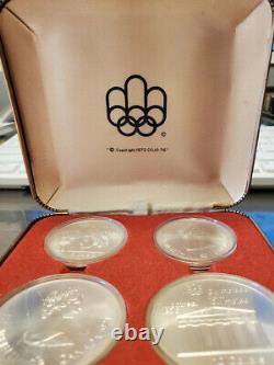 New Listing 1976 Proof Silver Canadian Montreal Olympic Games Set -4 Coin Set