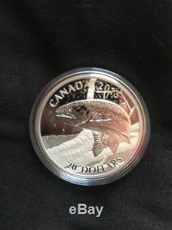 North American Sportfish 4 coin set $20 Canada silver 1oz proof Bass Walleye etc