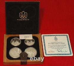 ONE 1976 Canada Montreal Olympic Sterling Silver Proof Coin Set WithCase FREE SHIP