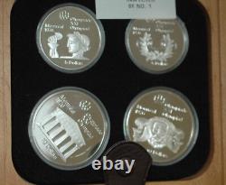 ONE 1976 Canada Montreal Olympic Sterling Silver Proof Coin Set WithCase FREE SHIP