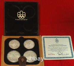 ONE 1976 Canada Montreal Olympic Sterling Silver Proof Coin Set WithCase FREE SHIP