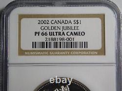 Old Coins 2002 Canada Golden Jubilee Ngc Proof 66 Ultra Cameo Silver Dollar