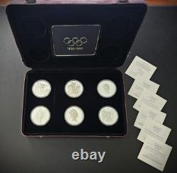 Olympics Centennial 6-Coin Silver Proof Set. Australia, Canada, France