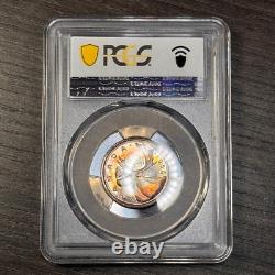 PL66 1956 Canada Silver Caribou 25 Cents Proof, PCGS Trueview- Rainbow Toned