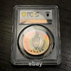 PL66 1967 Canada Silver Centennial Proof Medal, PCGS Trueview- Rainbow Toned