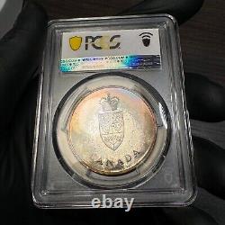 PL66 1967 Canada Silver Centennial Proof Medal, PCGS Trueview- Rainbow Toned