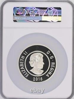 (POP OF ONLY ONE) NGC PF 70 Canada 2016 5 OZ. Silver Colorized Polar Bear Proof