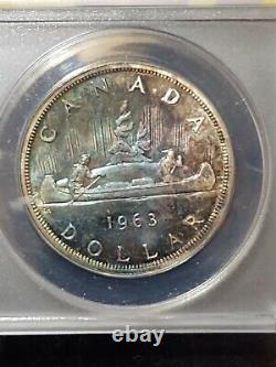PQ 1963 $ Canada Silver Dollar MS66PL Monster Queen Elizabeth II ANACS