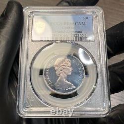 PR66CAM 1967 Canada Wolf Silver 50 Cents Proof, PCGS Trueview- Rainbow Toned