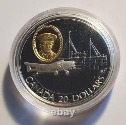 Partial Set of 6 Sterling Silver 1 Oz Proof Powered Flight in Canada $20 Coin