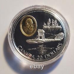 Partial Set of 6 Sterling Silver 1 Oz Proof Powered Flight in Canada $20 Coin