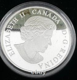 Proof 2014 Canadian $20.999 Silver 1 oz Colorized Caribou, COA, Leather Case