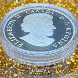 Proof 2014 Canadian $20.999 Silver 1 oz Colorized Caribou, COA, Leather Case