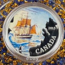 Proof 2015 Canadian $20.999 Silver 1 oz Franklin's Lost Expedition, COA, Case