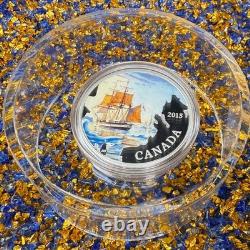 Proof 2015 Canadian $20.999 Silver 1 oz Franklin's Lost Expedition, COA, Case