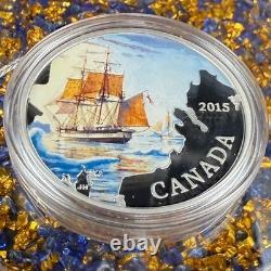 Proof 2015 Canadian $20.999 Silver 1 oz Franklin's Lost Expedition, COA, Case