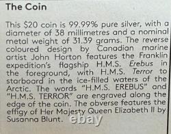 Proof 2015 Canadian $20.999 Silver 1 oz Franklin's Lost Expedition, COA, Case