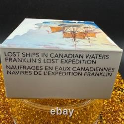 Proof 2015 Canadian $20.999 Silver 1 oz Franklin's Lost Expedition, COA, Case
