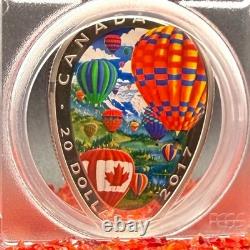 Proof 2017 Canada $20.999 Silver Coin PCGS PR70UC Color Hot Air Balloons 1 of 2